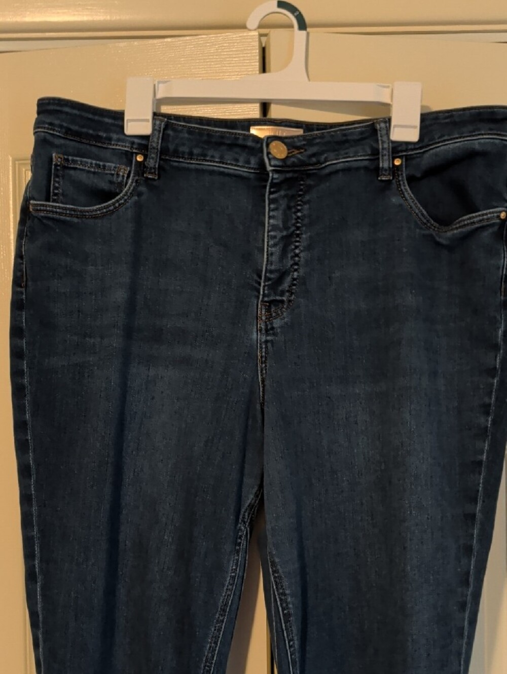 Kut from the Kloth Kelsey Fab Ab Ankle Flare Denim Jeans Dark Wash Plus - Picture 4 of 10